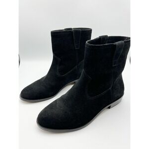 Rebecca Minkoff Black Suede Western Ankle Boots Women's Size 6.5M